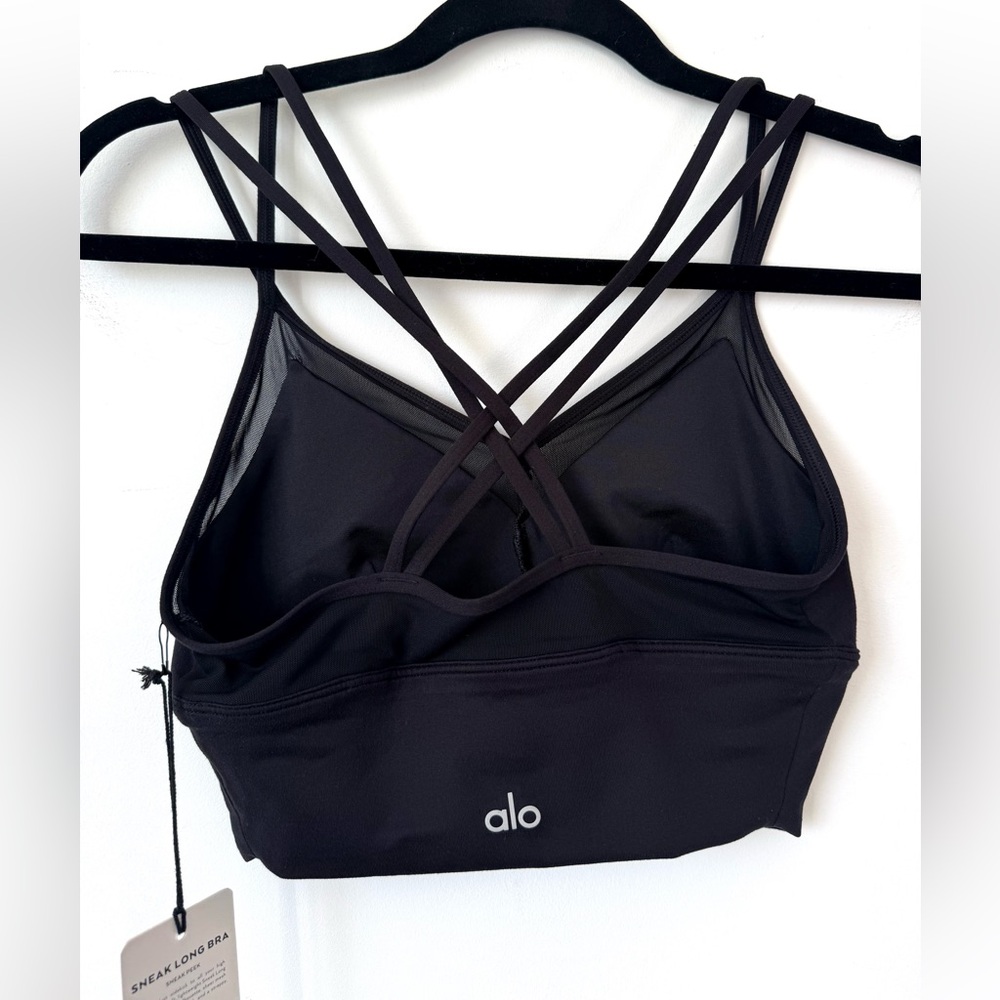 Alo Yoga Sneak Long Bra in Black - Size S - Picture 11 of 14